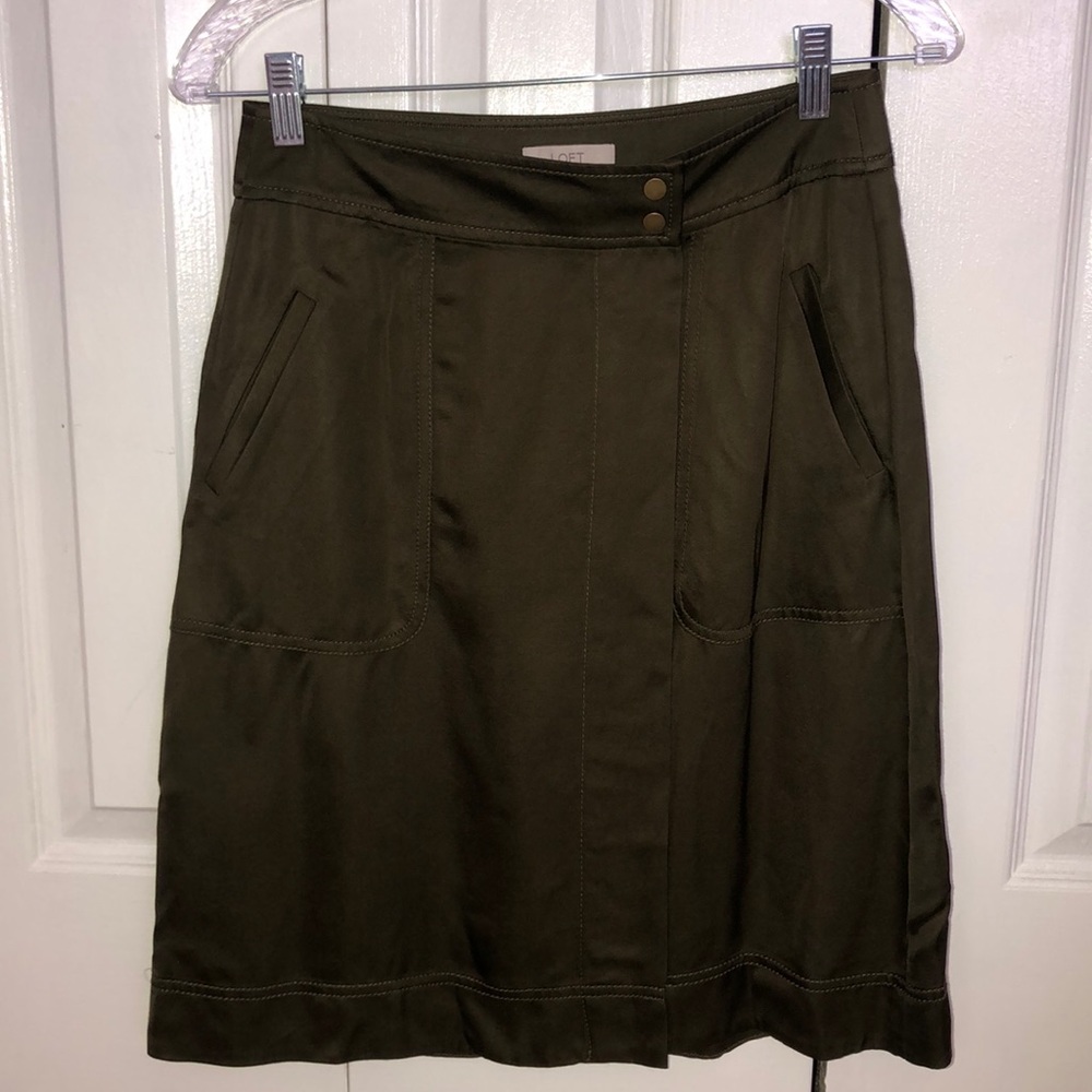 LOFT Olive Green Skirt